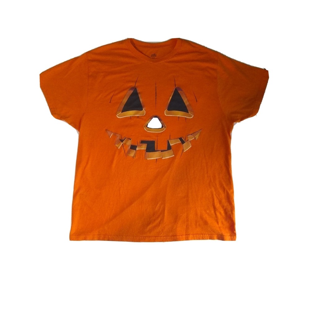 Men's T-shirt‎ XL Halloween Jack-o'-lantern Orange Way To Celebrate